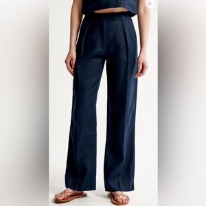Abercrombie&Fitch NavyBlue Trousers Size 29 Premium Linen
